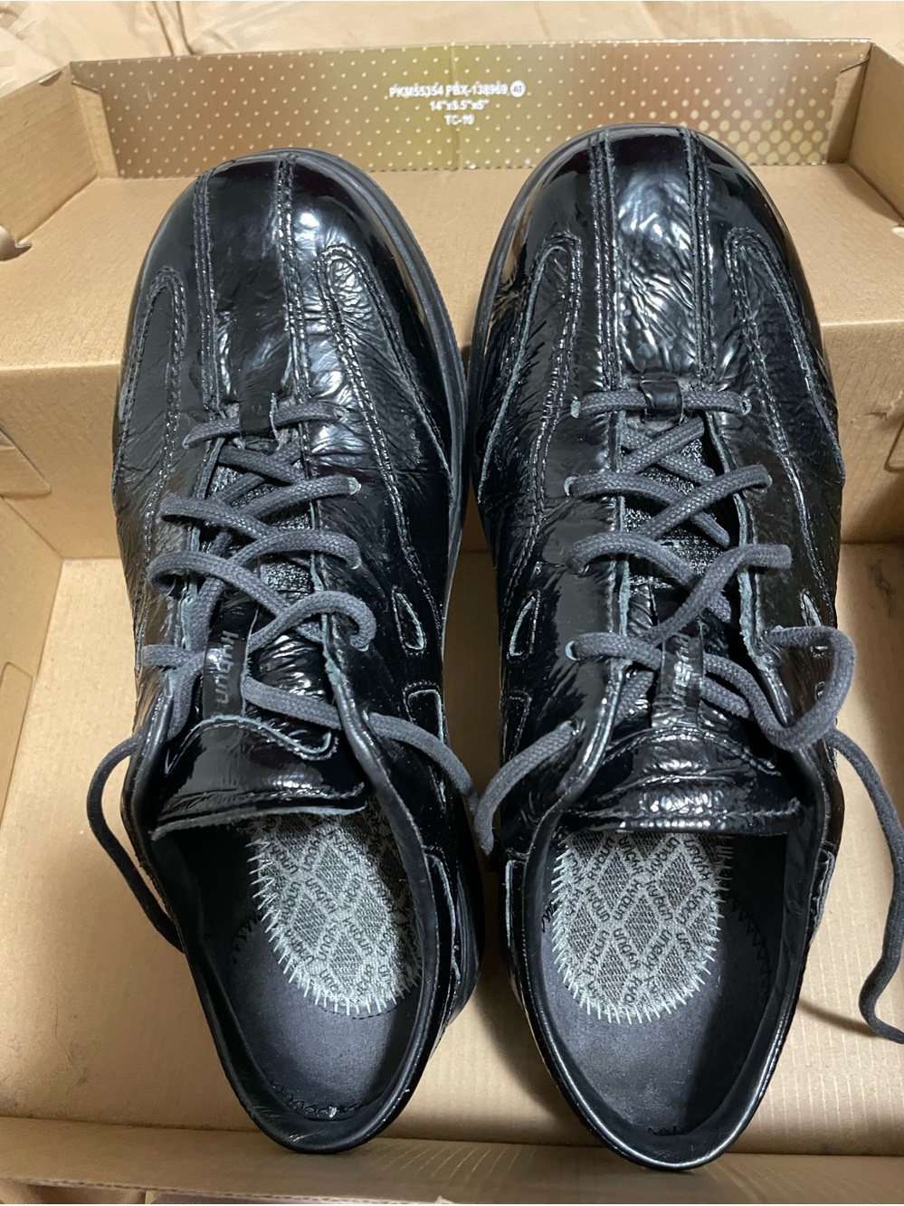 kyBoot Jindo Onyx Women’s Black Patent Leather Comfort Shoes EU 38⅓